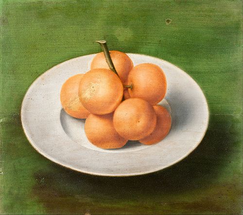Still life with oranges on a plate, 1640, 