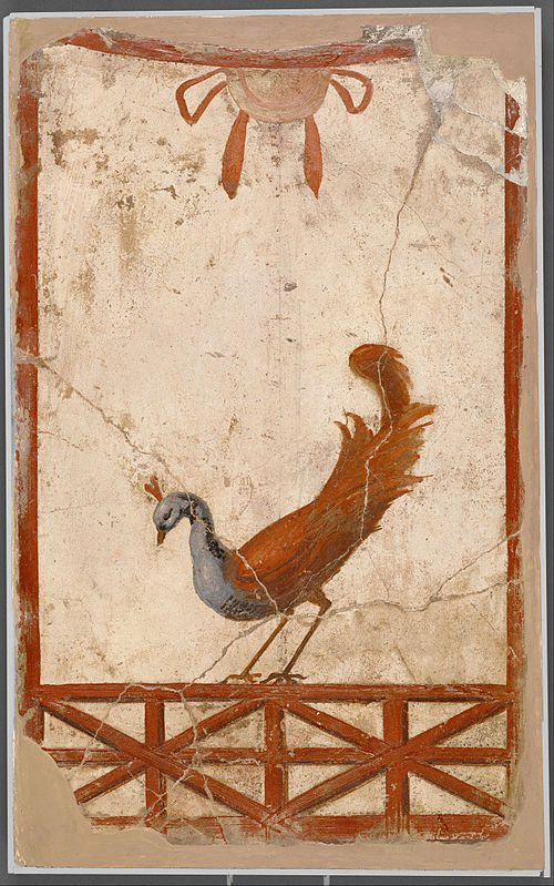Wall Fragment with a Peacock, , 