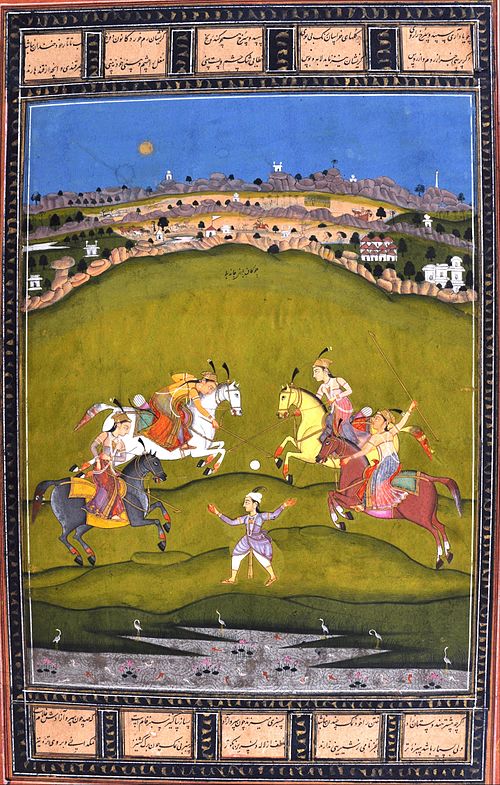 Chand Bibi playing Polo, , 