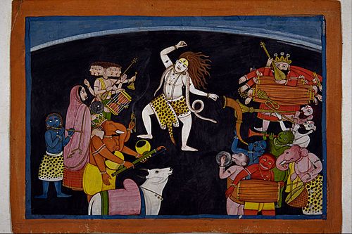 Lord Shiva dancing, 1800, 