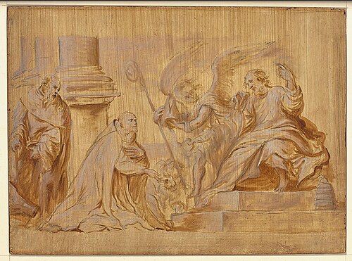 A Bishop Kneeling before Saint Peter, 1640, 