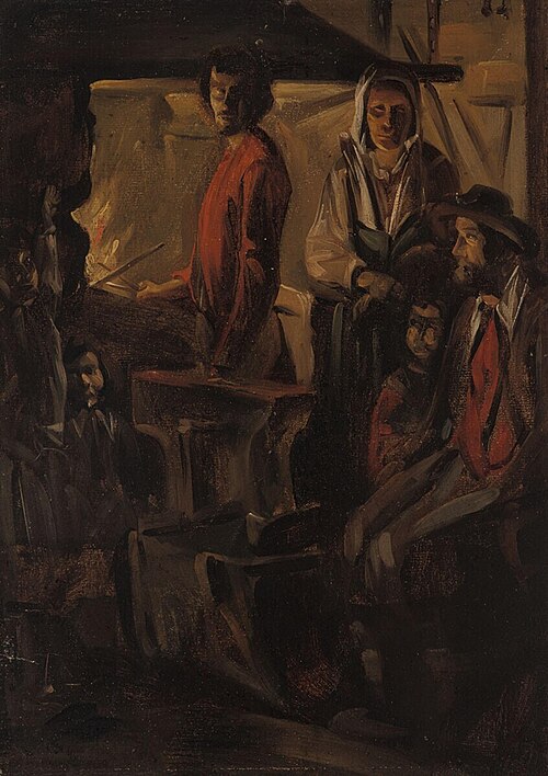 Copy after the 'The Forge' of Louis Le Nain, 1850, 