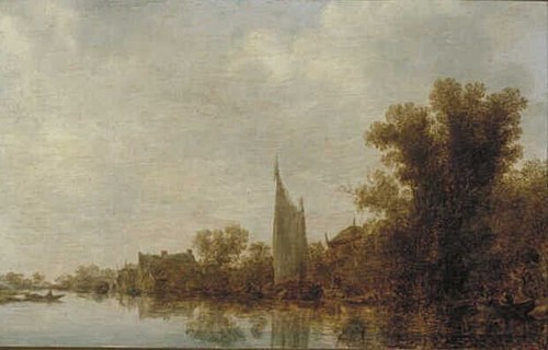 Landscape with a River Bank, 1650, 