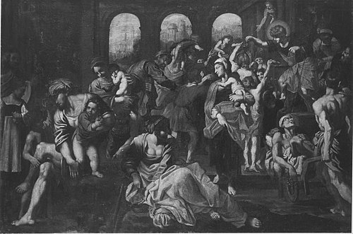 Der hl. Rochus verteilt Almosen, 1584, 