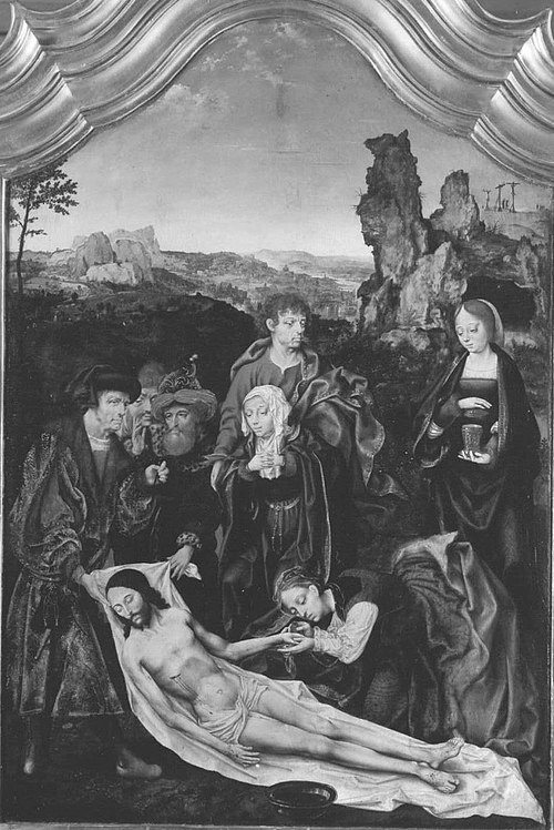 Lamentation triptych: Lamentation of Christ (followers), 1533, 