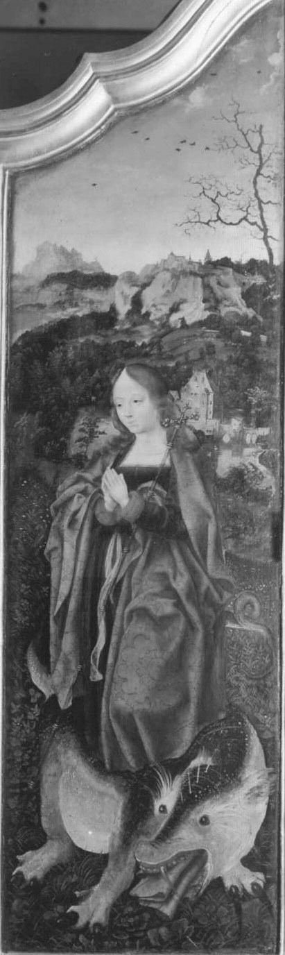 Lamentation triptych: St. Margaret On reverse: Angel of the Annunciation, , 
