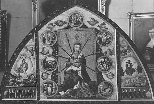 Sieben Schmerzen Mariens: Mitteltafel, 1580, 