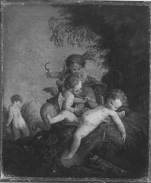 Idylle mit Putten, 1850, 