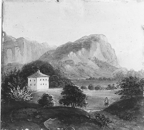 Gebirgslandschaft bei Arco (?), 1825, 