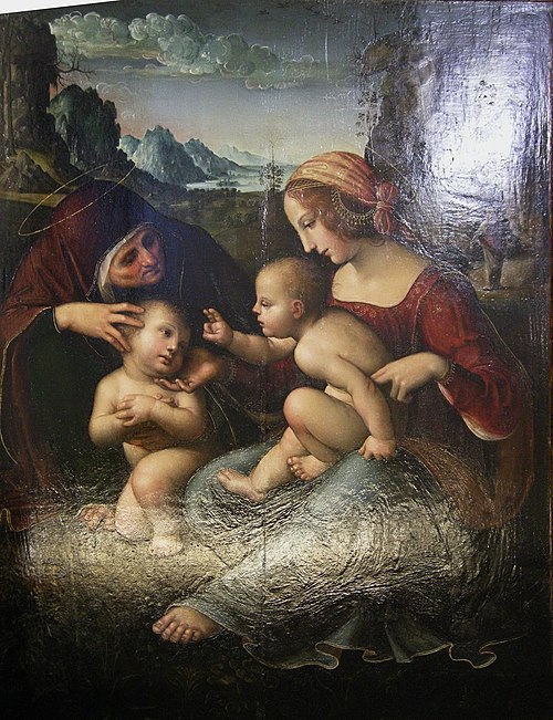 Madonna with Child, Saint Elizabeth and Saint John, , 