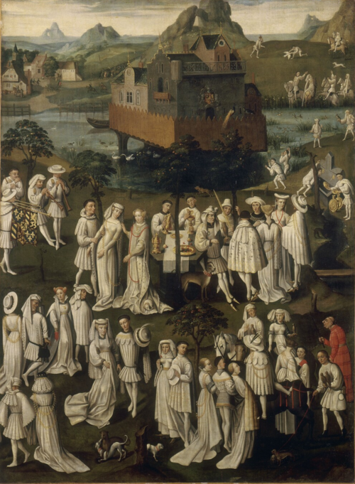 Garden of love at the court of Philippe the Good, Duke of Burgundy, 1460, 