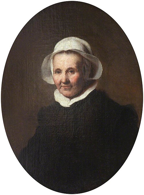 Portrait of an Old Lady in a White Cap (possibly Aeltje Pietersdr. Uylenburgh, c.1570–1644, the wife, 1700, 