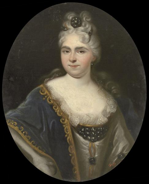 Portrait of Tsarevna Natalia Alexeyevna, Sister of Peter I, 1700, 