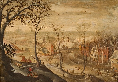 Winter landscape with the massacre of the innocents, 1590, 