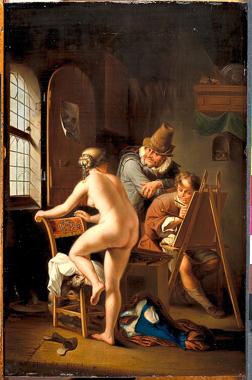 the painter and his model, 1750, 