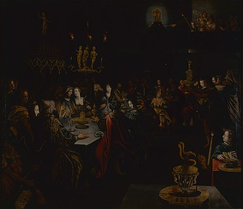 Le festin de Balthazar, 1600, 