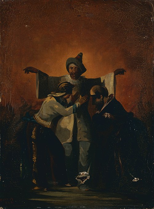Clown et femmes travesties, 1845, 