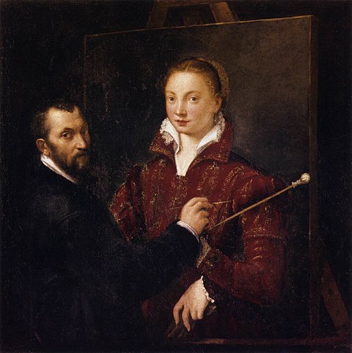 Bernardino Campi Painting Sofonisba Anguissola, 1559, 