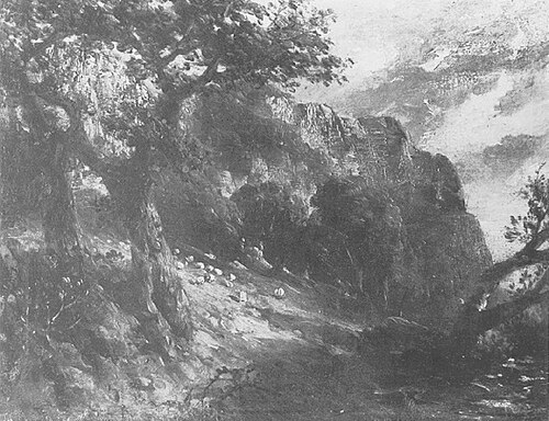 Bach in felsiger Landschaft, 1850, 
