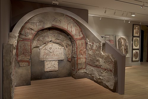 Wall paintings from the shrine to the God Mithras (Mithraeum), Yale University Art Gallery, inv. 193, 240, 