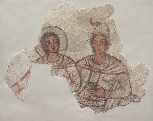 Painting of Mithras and Sol from the Middle Mithraeum, Yale University Art Gallery, inv. 1935.99a, 210, 