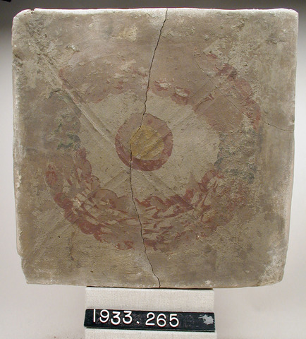Painted Tile with Sun Enclosed by Wreath, Yale University Art Gallery, inv. 1933.265, 245, 