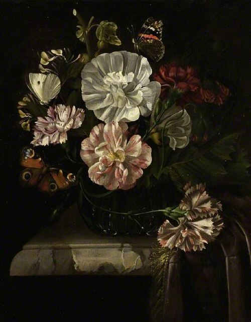 Vase of flowers, 1674, 