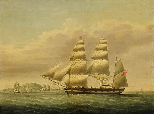 The barque Rory O'More, 1850, 