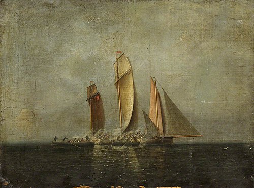 A boat attack on a lugger, 1815, 