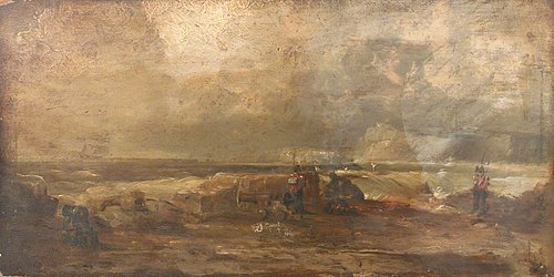 Coast scene with soldiers, 1825, 