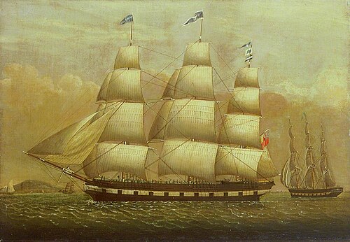 The ship 'Queen', 1840, 