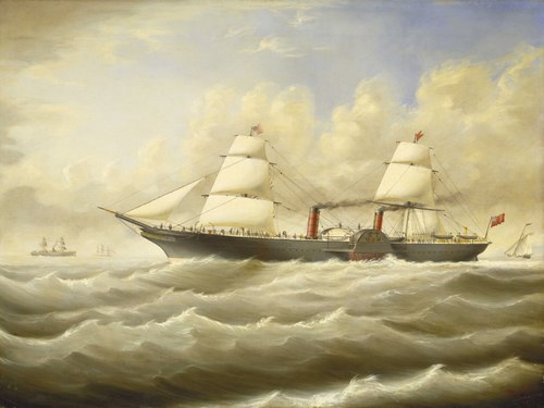 The steamship 'Persia' in a breeze, 1856, 