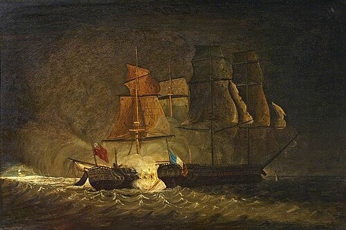 HMS Amethys taking the Thetis, 10 November 1808, 1808, 