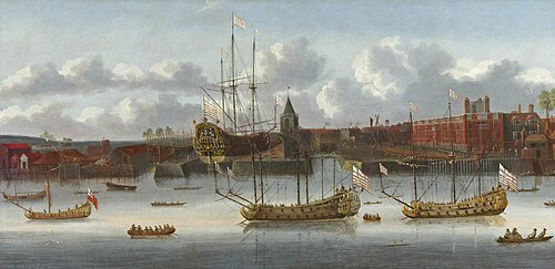 East India Company ships at Deptford, 1683, 