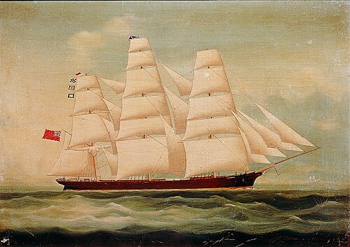 The ship ‘Windhover’, 1850, 