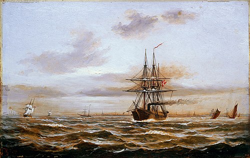 A Danish steam corvette, 1875, 