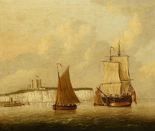 Vessels under sail off Dover, 1800, 