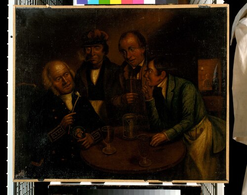 A Greenwich Pensioner telling a story, 1850, 