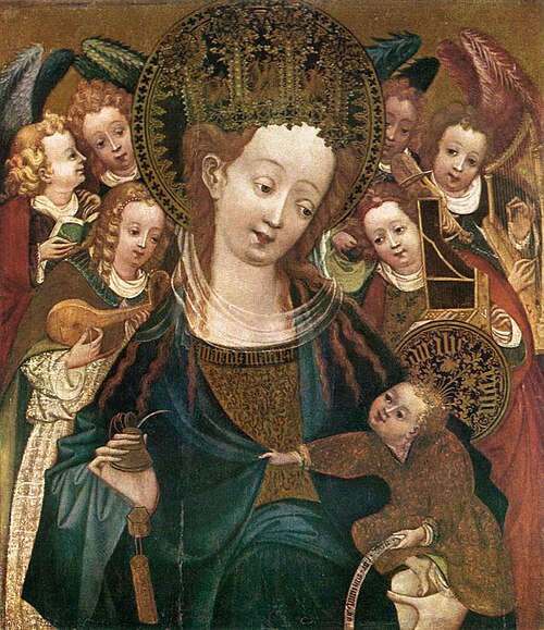 Madonna and Child with Six Angels, 1420, 