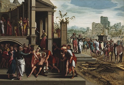 Saints Paul and Barnabas in Lystra, 1550, 