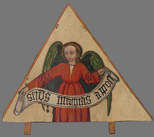 Fragment oltára-atribút evanjelistu, 1401, 
