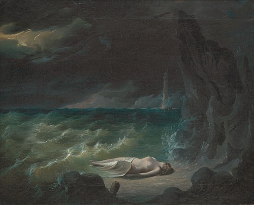 Utopená v mori, 1830, 