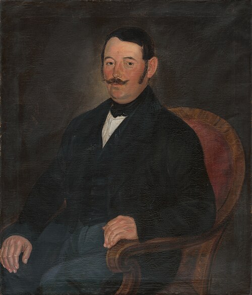 Portrét muža v kresle, 1850, 