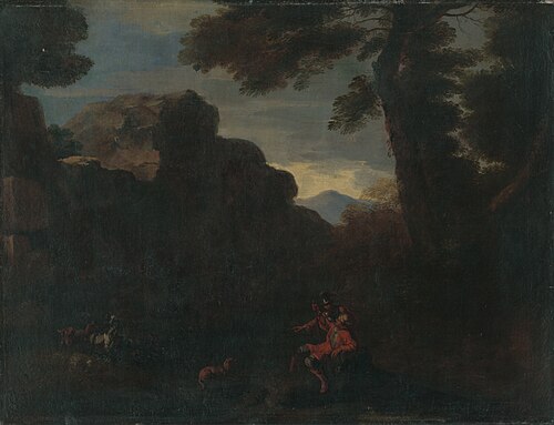 Krajina s figurálnou štafážou, 1730, 