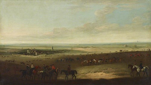 Horses exercising on Newmarket Heath, 1750, 