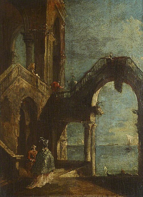 Capriccio with an Archway onto the Lagoon, 1749, 