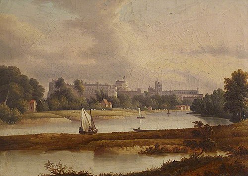 View of Windsor Castle from the River, 1849, 