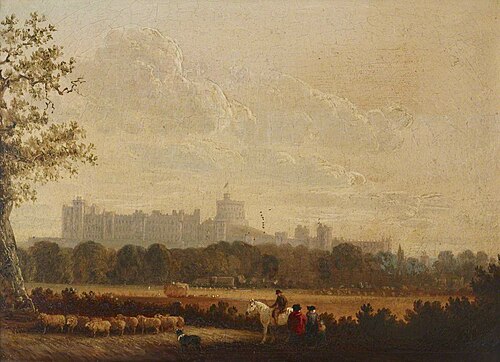 Distant View of Windsor Castle, 1837, 