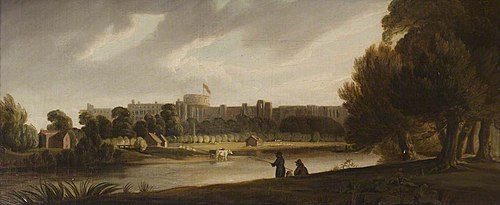 View of Windsor Castle from the River, 1818, 