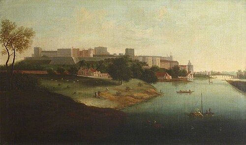 View of Windsor Castle from the River Thames, 1749, 